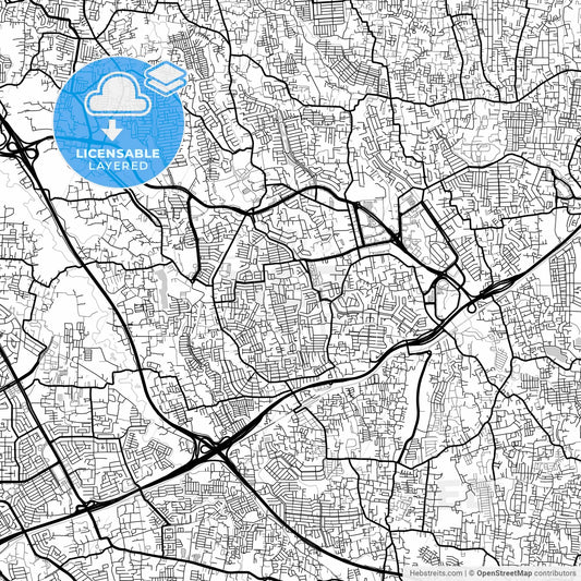 Layered PDF map of South Tangerang, Banten, Indonesia