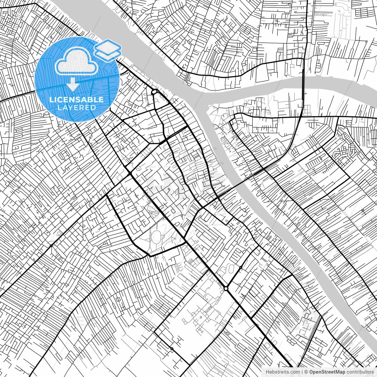 Layered PDF map of Pontianak, West Kalimantan, Indonesia
