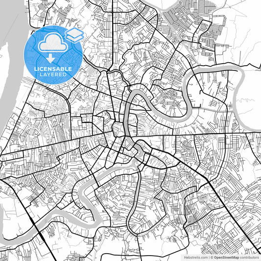 Layered PDF map of Banjarmasin, South Kalimantan, Indonesia