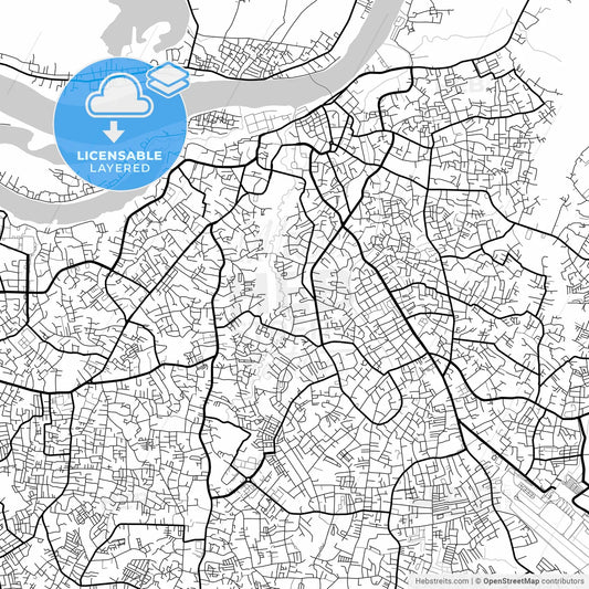 Layered PDF map of Jambi, Jambi, Indonesia