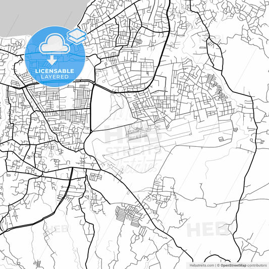 Layered PDF map of Kupang, East Nusa Tenggara, Indonesia