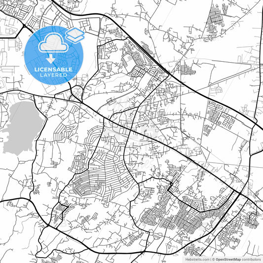 Layered PDF map of Cilegon, Banten, Indonesia