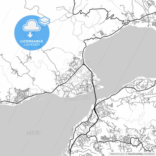 Layered PDF map of Ambon, Maluku, Indonesia