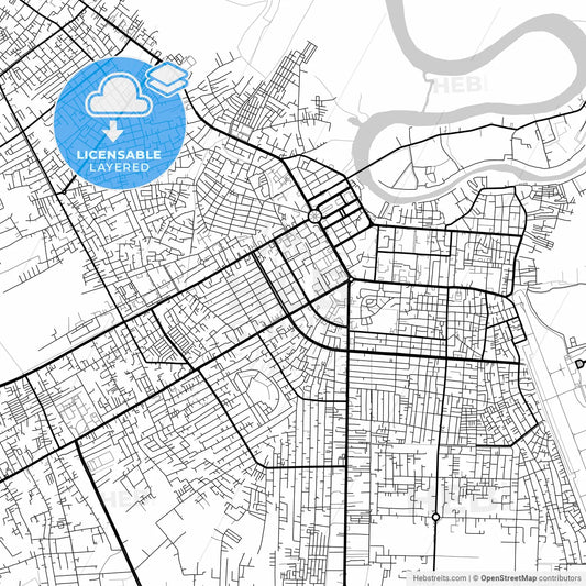 Layered PDF map of Palangka Raya, Central Kalimantan, Indonesia