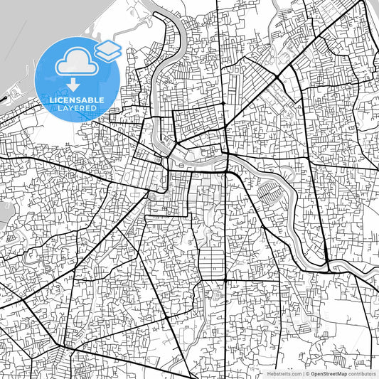 Layered PDF map of Banda Aceh, Aceh, Indonesia
