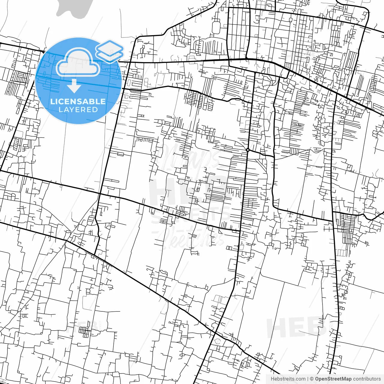 Layered PDF map of Probolinggo, East Java, Indonesia