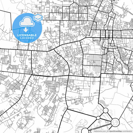 Layered PDF map of Banjarbaru, South Kalimantan, Indonesia