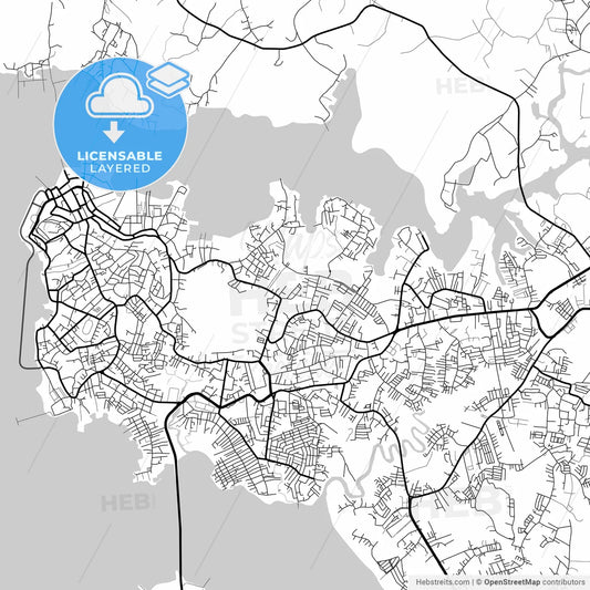 Layered PDF map of Tanjung Pinang, Kepulauan Riau, Indonesia