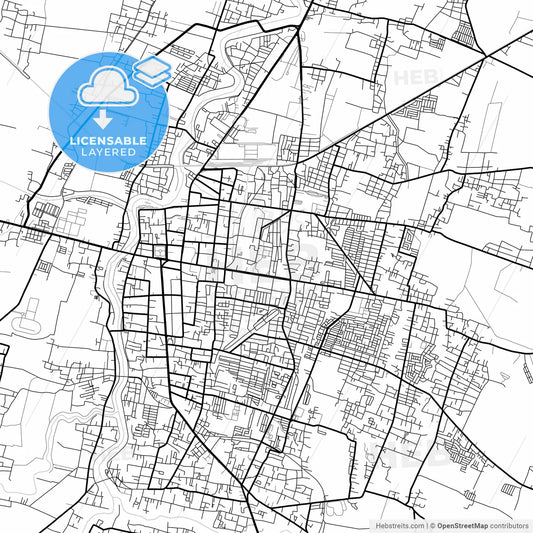 Layered PDF map of Madiun, East Java, Indonesia
