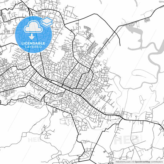 Layered PDF map of Langsa, Aceh, Indonesia