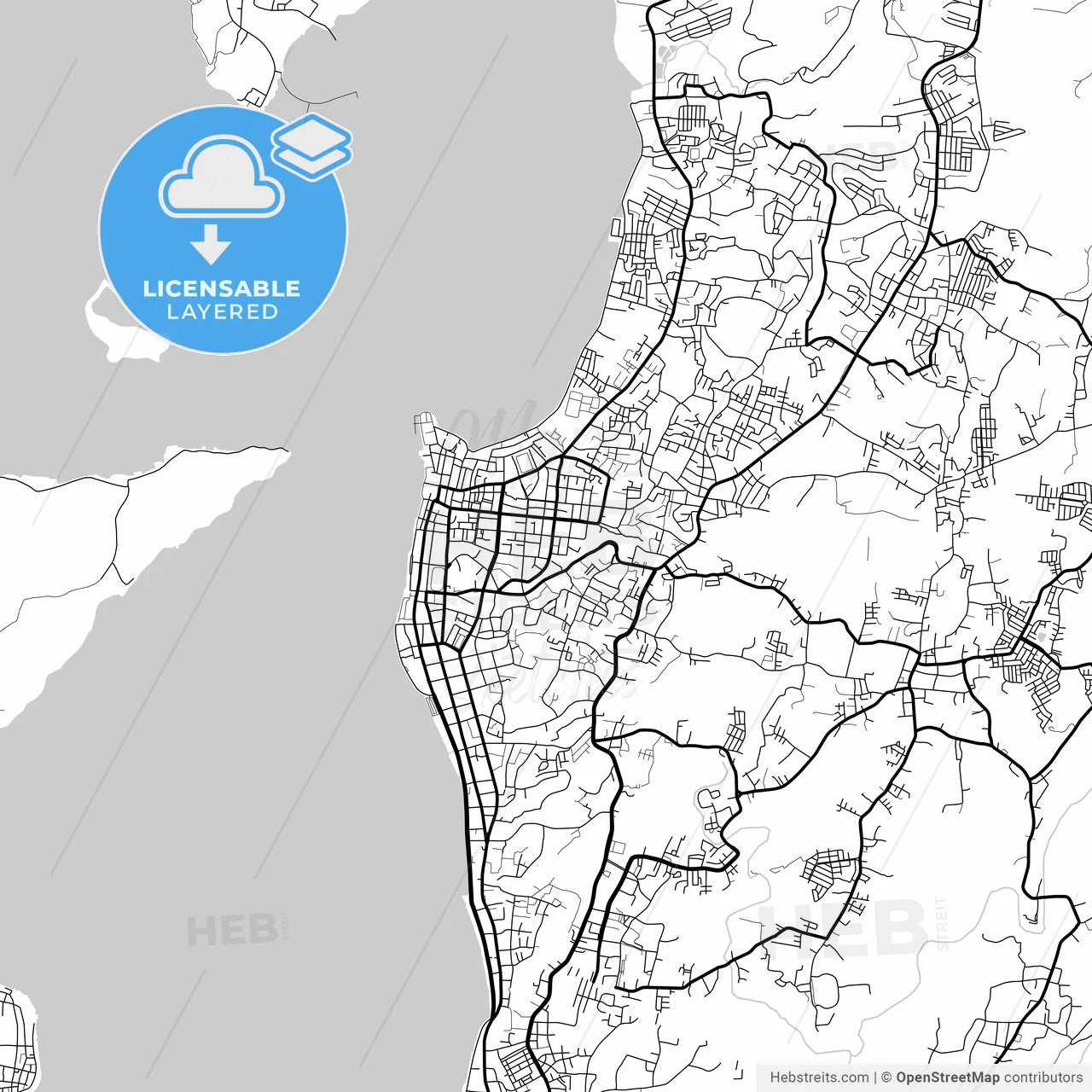 Layered PDF map of Parepare, South Sulawesi, Indonesia