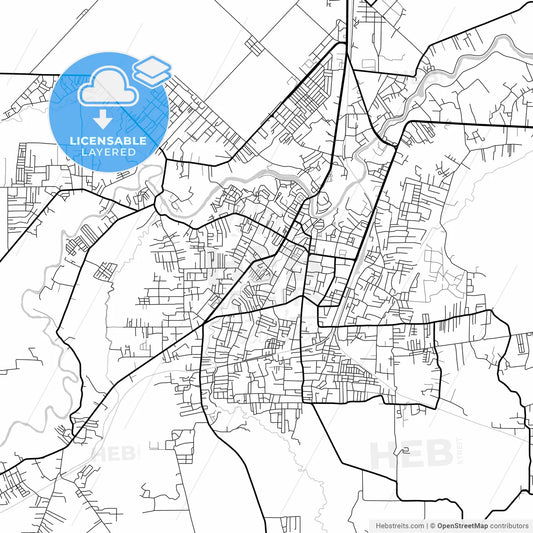 Layered PDF map of Tebing Tinggi, North Sumatra, Indonesia