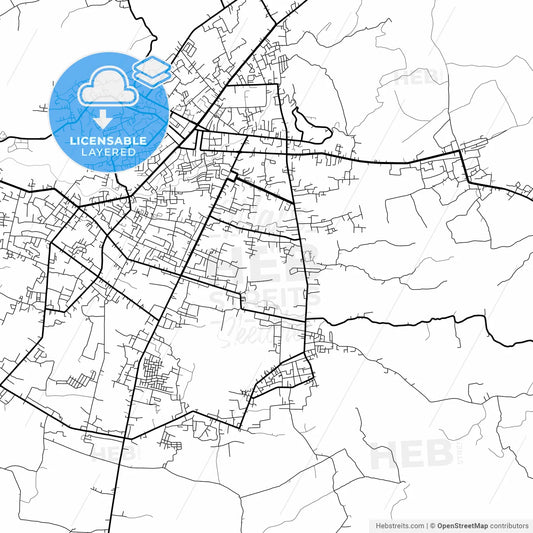 Layered PDF map of Kotamobagu, North Sulawesi, Indonesia