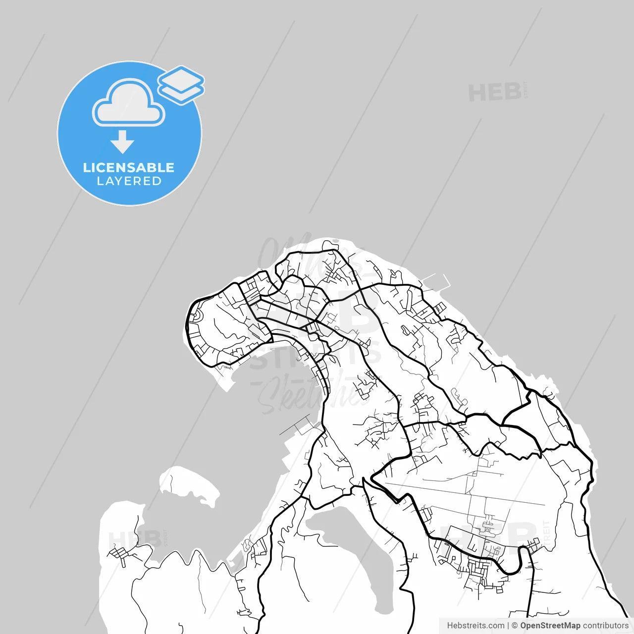 Layered PDF map of Sabang, Aceh, Indonesia