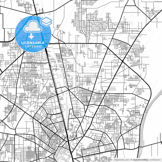 Layered PDF map of Gujranwala, Punjab, Pakistan