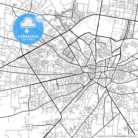 Layered PDF map of Sialkot, Punjab, Pakistan