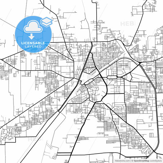 Layered PDF map of Rahim Yar Khan, Punjab, Pakistan