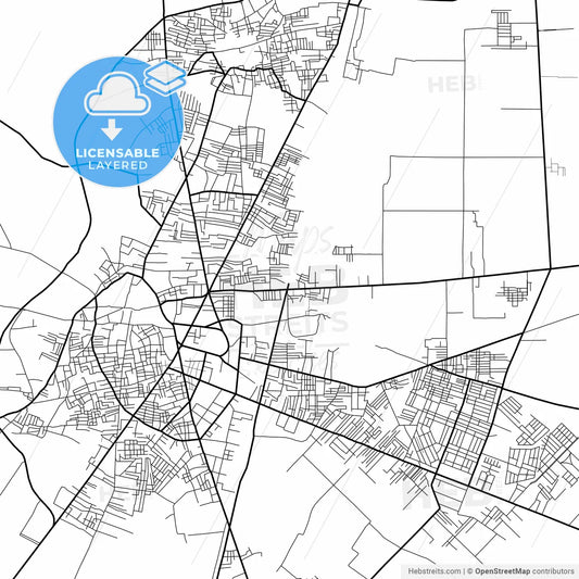 Layered PDF map of Jhang, Punjab, Pakistan