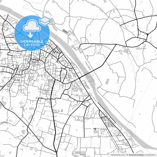 Layered PDF map of Mymensingh, Mymensingh, Bangladesh