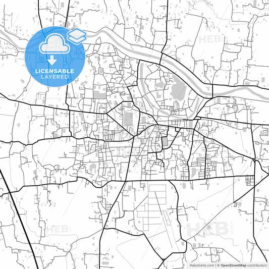 Layered PDF map of Comilla, Comilla, Bangladesh