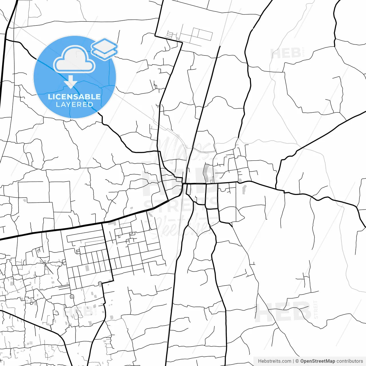 Layered PDF map of Gazipur, Gazipur, Bangladesh