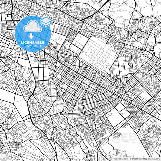 Layered PDF map of Sagamihara, Kanagawa, Japan