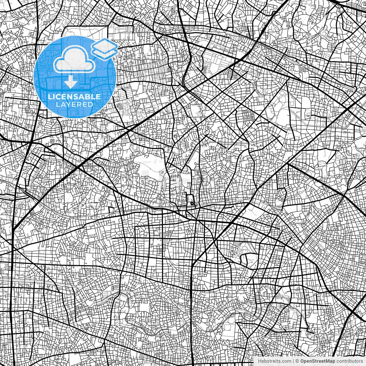 Layered PDF map of Nerima, Tokyo, Japan