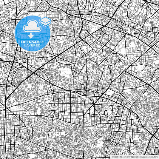 Layered PDF map of Nerima, Tokyo, Japan