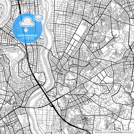 Layered PDF map of Matsudo, Chiba, Japan