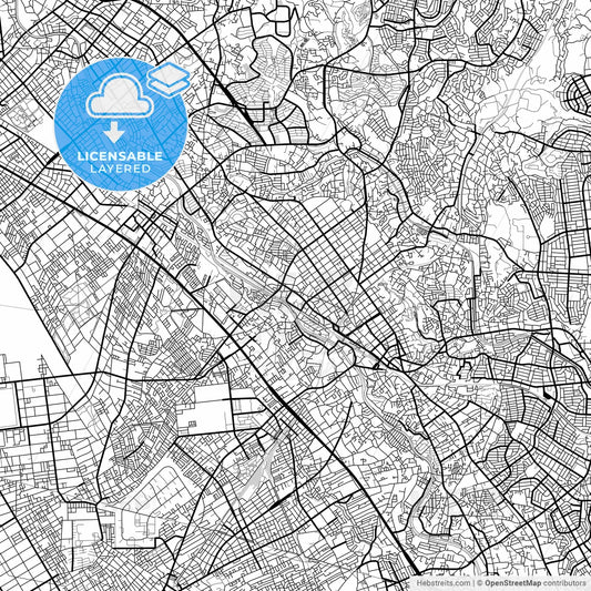 Layered PDF map of Machida, Tokyo, Japan