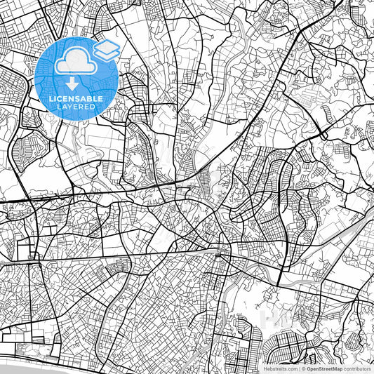 Layered PDF map of Fujisawa, Kanagawa, Japan
