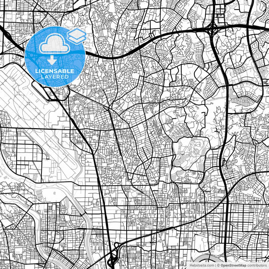 Layered PDF map of Toyonaka, Osaka, Japan