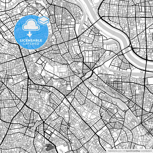 Layered PDF map of Kita, Tokyo, Japan