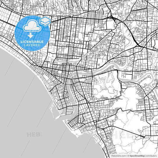 Layered PDF map of Numazu, Shizuoka, Japan