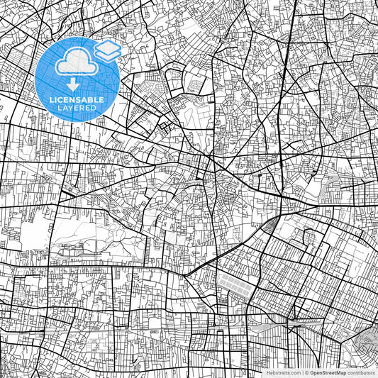 Layered PDF map of Nishitōkyō, Tokyo, Japan