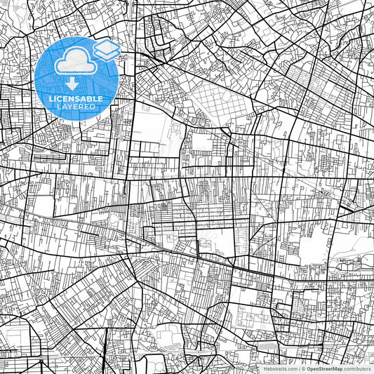 Layered PDF map of Kodaira, Tokyo, Japan