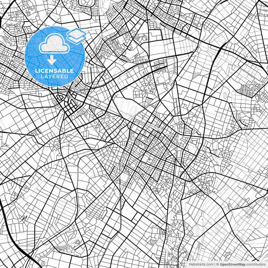 Layered PDF map of Anjō, Aichi, Japan