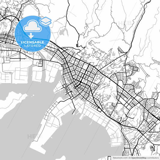 Layered PDF map of Shūnan, Yamaguchi, Japan