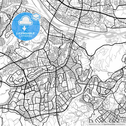 Layered PDF map of Tama, Tokyo, Japan