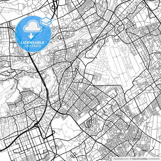 Layered PDF map of Iruma, Saitama, Japan