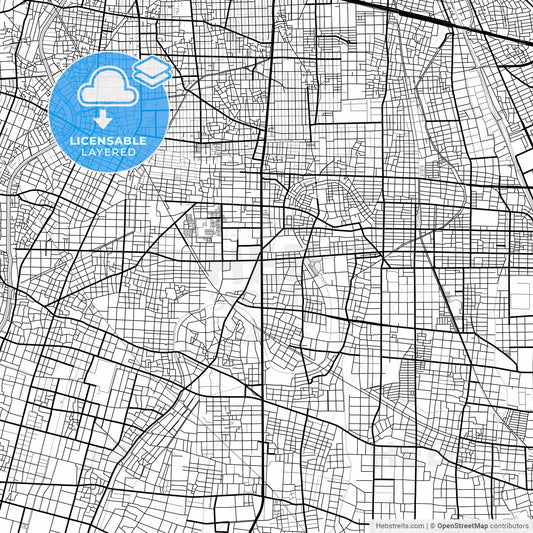Layered PDF map of Inazawa, Aichi, Japan