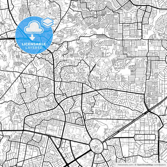 Layered PDF map of Quezon City, Philippines