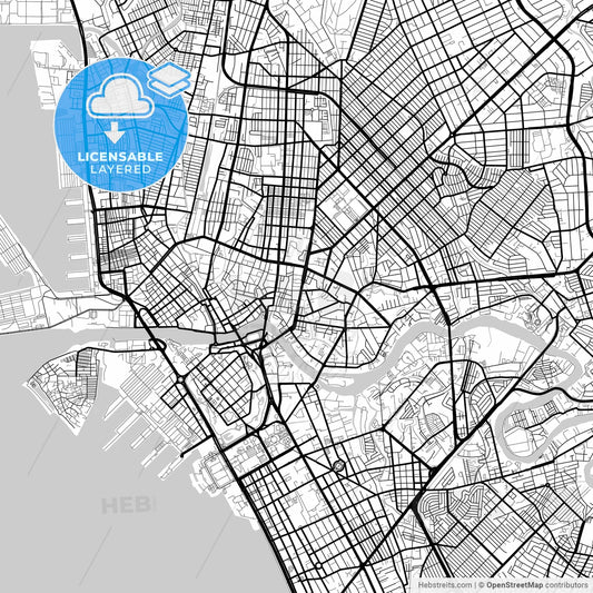 Layered PDF map of Manila, Philippines