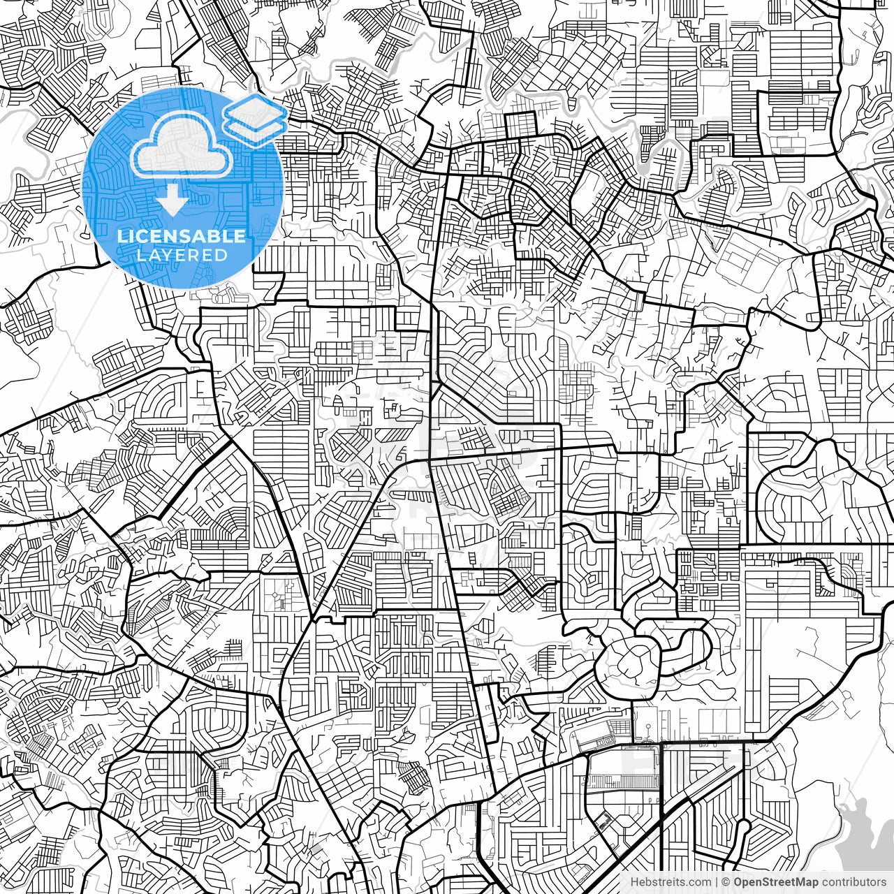 Layered PDF map of Caloocan, Philippines