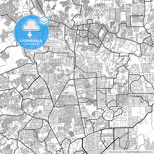 Layered PDF map of Caloocan, Philippines