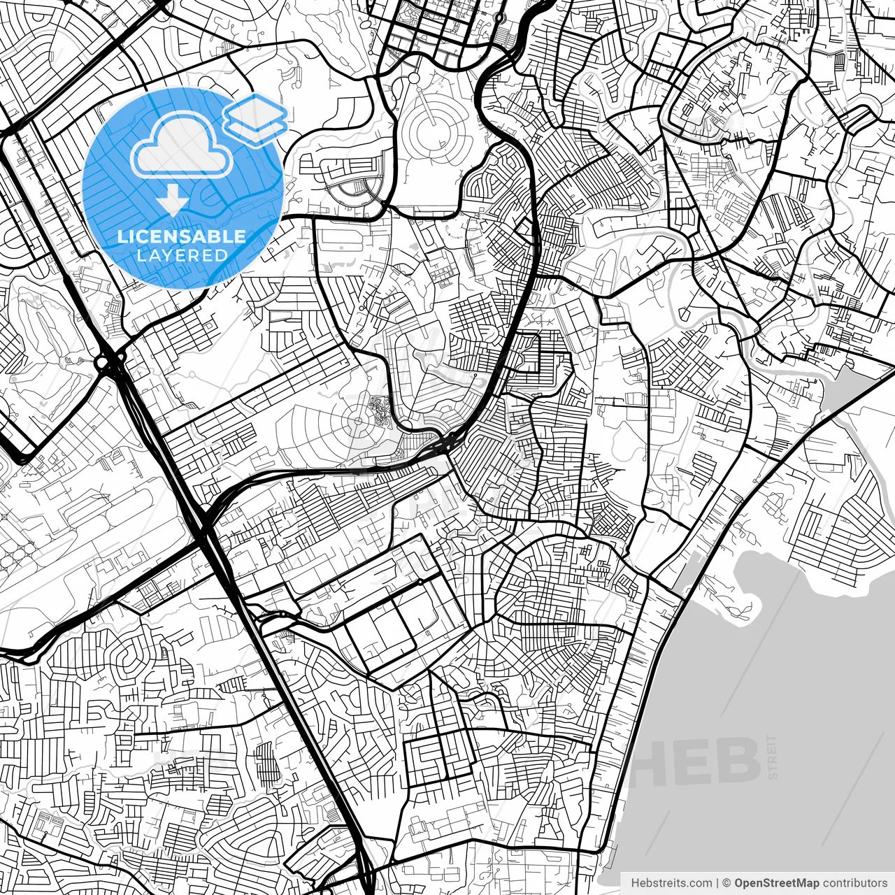 Layered PDF map of Taguig, Philippines