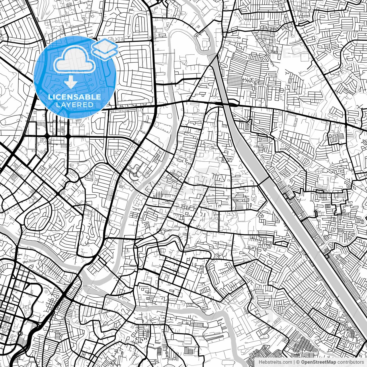 Layered PDF map of Pasig, Philippines