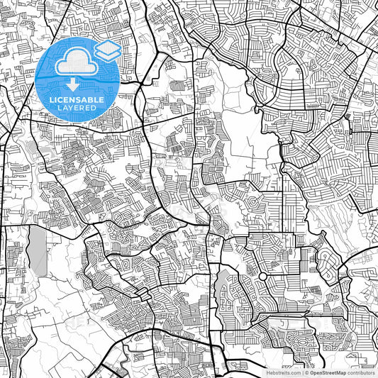 Layered PDF map of Bacoor, Cavite, Philippines