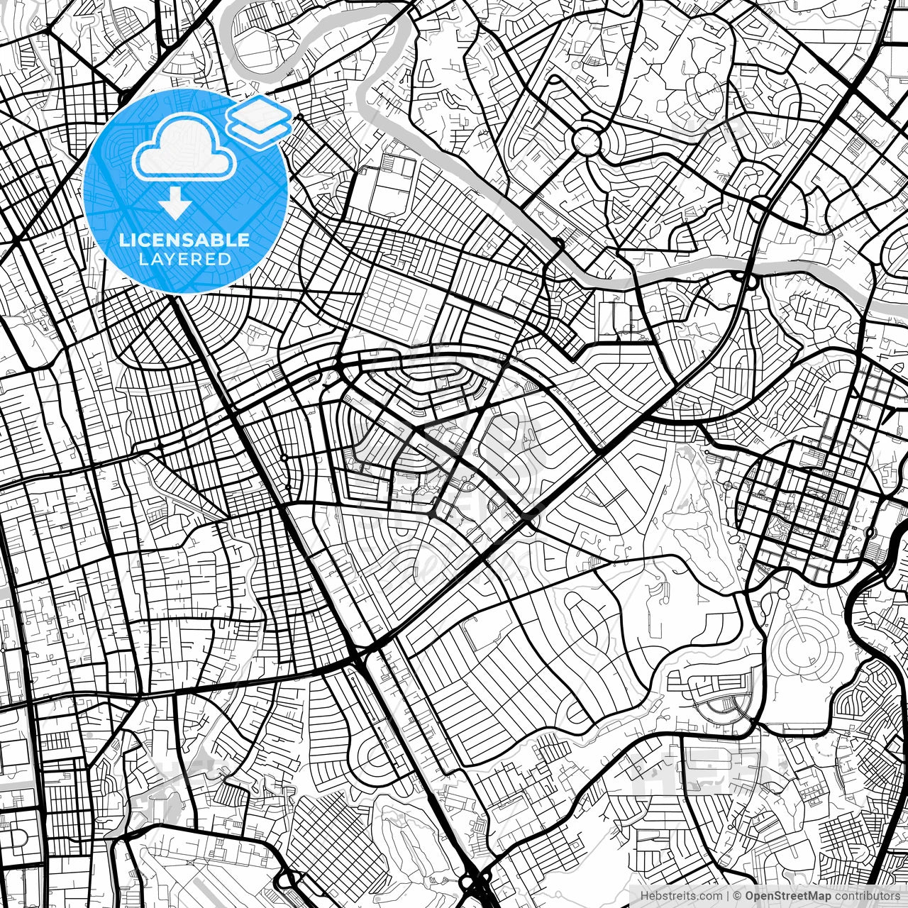 Layered PDF map of Makati, Philippines