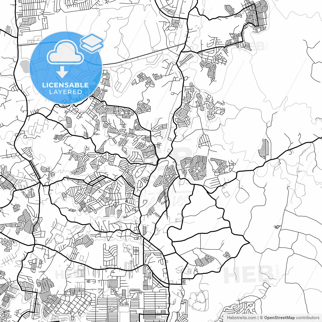 Layered PDF map of San Jose del Monte, Bulacan, Philippines
